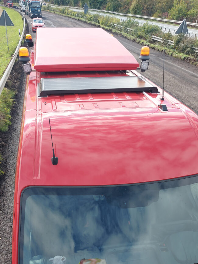 PV-Modul auf BF3-Fahrzeug von GMS